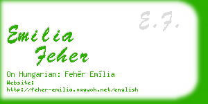emilia feher business card