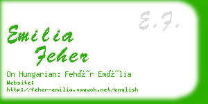 emilia feher business card